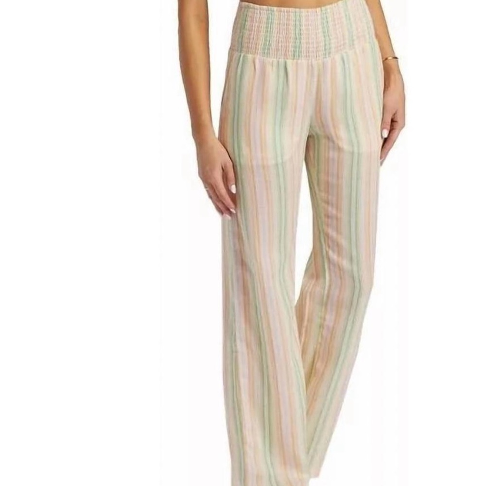 Billabong Striped Wide Leg Beach Pants